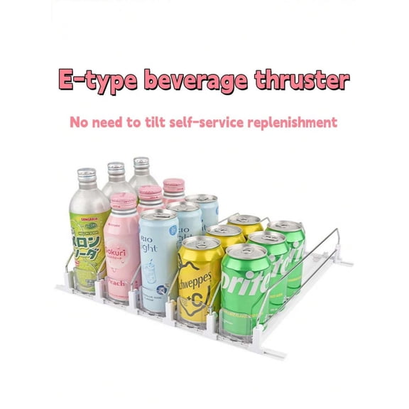 YFLXDMLYYSC 5pcs Soda Can Organizer For Fridge, Updated Slow Down Self-Pushing Glide Rack Drink Dispenser, Up To 20 Cans Storage For Fridge Pantry