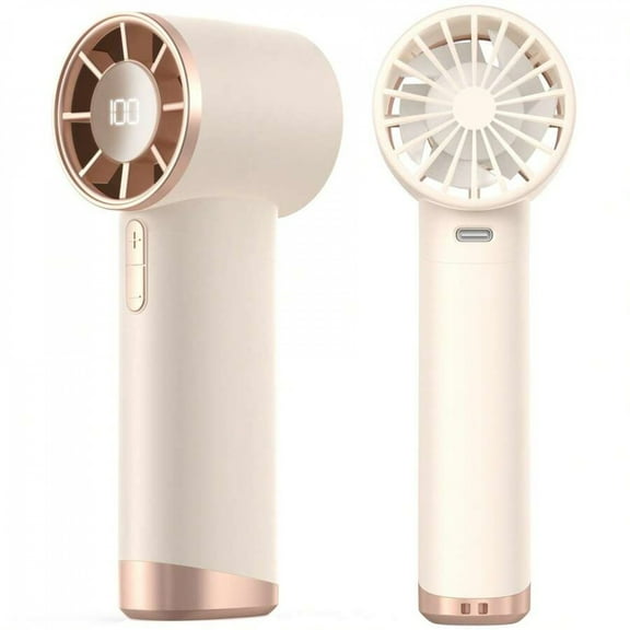 YFLXDMLYYSC Portable Handheld Fan, Speed (1-100) Adjustable Turbo Mini Fan, 3000mAh Battery Rechargeable Personal Fan With Metal Body, Digital Display