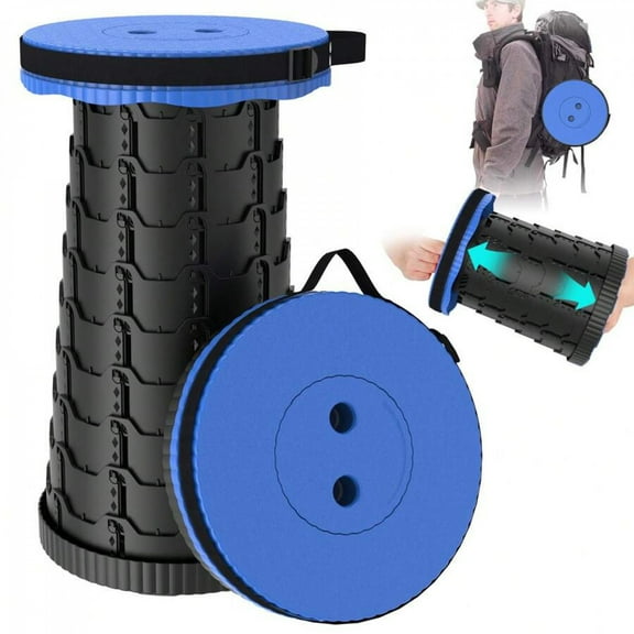 YFLXDMLYYSC Upgraded Collapsible Stool, Prodable Camping Stool with Load Capacity 400lbs, Retractable Collapsible Stool for Camping Fishing Hiking