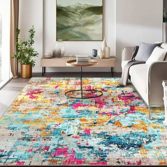 YFLXDMLYYSC  Washable Rug Area Rugs  For Bedroom Indoor Soft Rug Accent Rug Non Slip Low Pile Throw Carpet For Dining Room Office, Living Room Rug