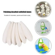 YFMHA 10pcs Chewing Cuttlefish Bone Demineralized Edible Parrot Chew Toys (9-12cm)