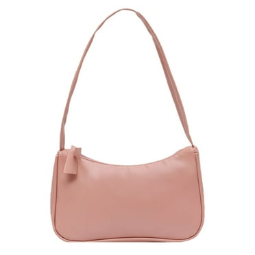 YFMHA Simple Elegant Women Small Shoulder Bag Pure Color Sling Handbags (Pink)