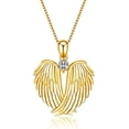 thumbnail image 1 of Angel Wings Necklace 925 Sterling Silver Guardian Angel Wings Pendant Necklace Birthstone Necklace for Women  Christmas Jewelry Gifts, 1 of 10
