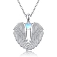 thumbnail image 1 of Angel Wings Necklace 925 Sterling Silver Guardian Angel Wings Pendant Necklace Birthstone Necklace for Women  Christmas Jewelry Gifts, 1 of 10