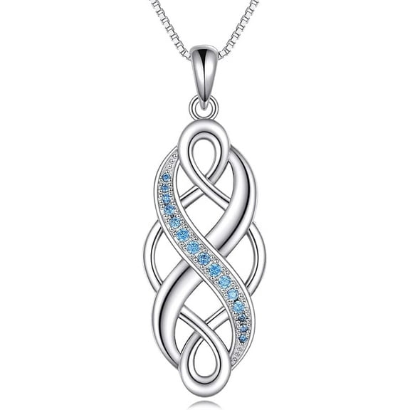 Irish Celtic Knot Created Opal Pendant Necklace Sterling Silver Black Necklaces for Women Men 18"