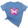 thumbnail image 1 of YFNNUP 3/4 Sleeve Breast Cancer Shirts for Women Pink Ribbon Butterfly Printed Shirt Casual Crewneck Tshirts Loose Fit T Shirt, 1 of 4