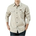 thumbnail image 1 of YFNNUP Casual Button Down Shirt for Men Big and Tall Long Sleeve Shirt Tactical Button Up Work Shirt, 1 of 4