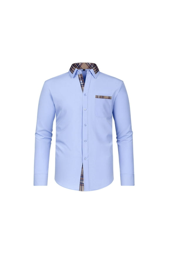 Dress Shirt for Men Slim Fit Long Sleeve Shirt Business Casual Button Down Shirts Regular Fit Wrinkle Free Formal Oxford Shirts Prom Wedding Tee