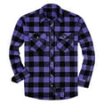 thumbnail image 1 of YFNNUP Flannel Shirts for Men,Mens Plaid Flannel Brushed Shirt Casual Button Down Shirt Jacket Classic Fit Long Sleeve Work Tee Shirt, 1 of 2