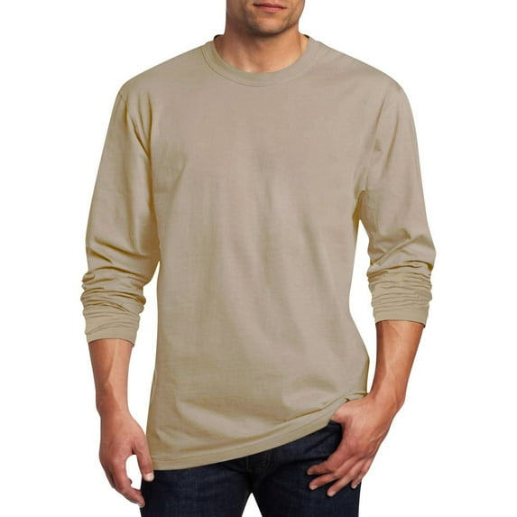 YFNNUP Long Sleeve T Shirt for Men Big and Tall Round Neck Fall Tee Tops Casual Solid Color Classic T-Shirts