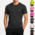thumbnail image 1 of YFNNUP Men's Basic Shirts Quick Dry Slim Fit T-Shirt Lightweight Workout Short Sleeve Tees Solid Color Casual Tops White M, 1 of 10