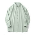 thumbnail image 1 of YFNNUP Men's Big and Tall Wrinkle-Free Dress Shirts Long Sleeve Button Down Shirt Regular Fit Wedding Silky Shirt, 1 of 2