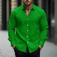 thumbnail image 1 of YFNNUP Men's Dress Shirt Casual Button-Down Shirt Long Sleeve Solid Work Tshirts for Formal and Casual Wear, 1 of 4