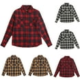 thumbnail image 1 of YFNNUP Men's Flannel Plaid Shirts Long Sleeve Button Down Shirts Casual Fall Work Shirt Jacket with Pockets Red L, 1 of 3