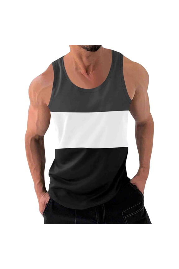 Men's Gym Stringer Tank Tops Y-Back Workout Muscle Tee Sleeveless Fitness Bodybuilding T Shirts