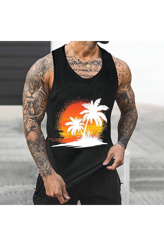 Men's Gym Stringer Tank Tops Y-Back Workout Muscle Tee Sleeveless Fitness Bodybuilding T Shirts