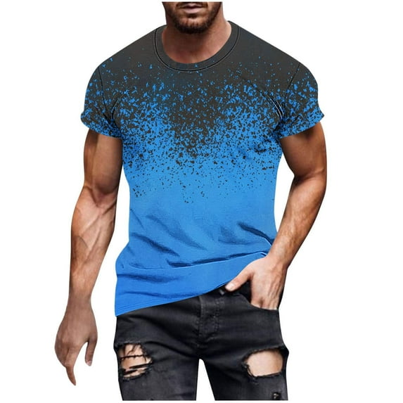 YFNNUP Men's Plus Size Tshirts Crew Neck Short Sleeve Tee Shirts Big and Tall Muscle Tee Shirts Lightweight Workout Pullover with Pocket