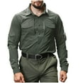 thumbnail image 1 of YFNNUP Men's Tactical Shirts Casual Button Down Work Shirt Breathable Quick Dry Long Sleeve Fishing Shirt, 1 of 6