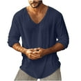 thumbnail image 1 of YFNNUP Men’s V Neck Muscle Shirts Long Sleeve Casual Gym Athletic T-Shirt Fashion Solid Top Sport Workout Bodybuilding Tees, 1 of 8