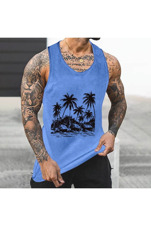 Men's Workout Gym Tank Top Fitness Bodybuilding Stringer Muscle Cut Sleeveless T Shirt Men Plus Size Tank Tops