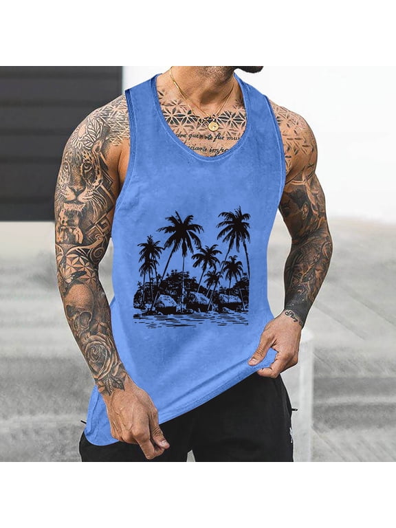 Men's Workout Gym Tank Top Fitness Bodybuilding Stringer Muscle Cut Sleeveless T Shirt Men Plus Size Tank Tops