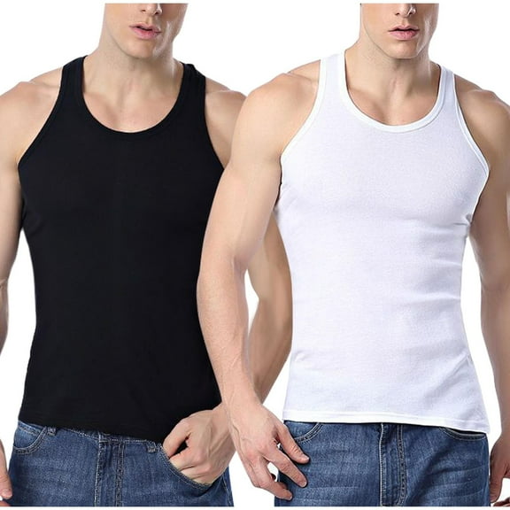 YFNNUP Men's Workout Quick Dry Soft Gym Bodybuilding Stringer Tank Tops