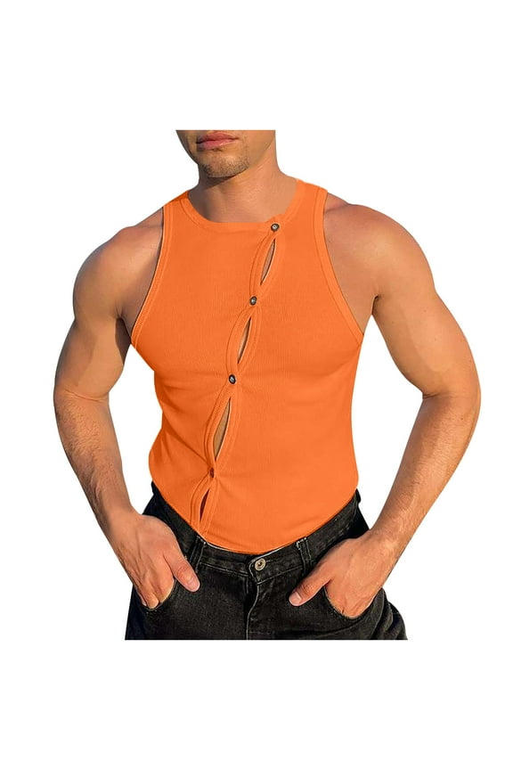 Men's Workout Tank Top Ribbed Knit Sleeveless Gym Muscle T Shirts Bodybuilding Tee Men Plus Size Tank Tops