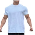 thumbnail image 1 of YFNNUP Men's Solid Cotton T-Shirts Short Sleeve Lightweight Tee Sports Style Round Neck Top Cozy Muscle Tshirts, 1 of 4