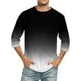 thumbnail image 1 of YFNNUP Mens Big and Tall T Shirts Casual Gradient Short Sleeve T-Shirt Summer Round Neck Workout Tshirts Basic Tee, 1 of 4