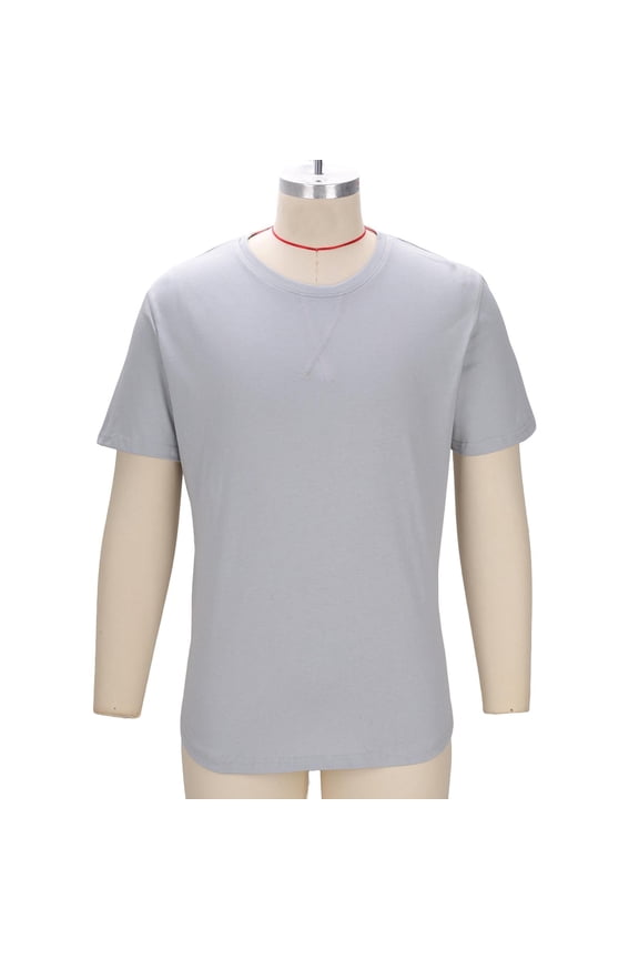 Mens Short Sleeve T-Shirts Crew Neck Casual Shirt Summer Classic Fit Solid Color Shirts Lightweight Fashion Tees