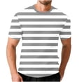 thumbnail image 1 of YFNNUP Mens Short Sleeve T-Shirts Striped Casual Crewneck Basic Shirt Waffle Color Block Hi-Low Tshirt Summer Beach Tees, 1 of 6