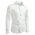 thumbnail image 1 of YFNNUP Mens Slim Fit Dress Shirts Wrinkle Free Formal Wedding Long Sleeve Button Down Shirts, 1 of 5