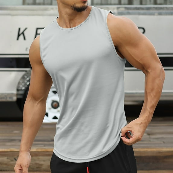 YFNNUP Mens Tank Tops Sleeveless Muscle T Shirts for Men's Fitness,Quick Dry Gym Tank Top for Men