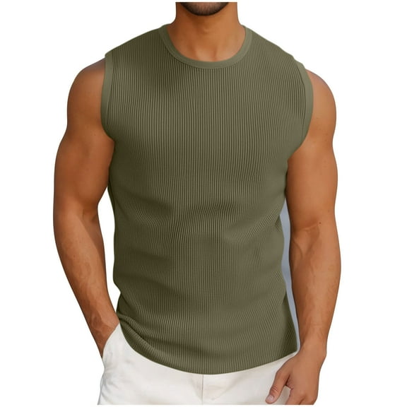 YFNNUP Mens Tank Tops Summer Beach Vacation Sleeveless Shirts Casual Palm Graphic Muscle Gym Workout Tank Top