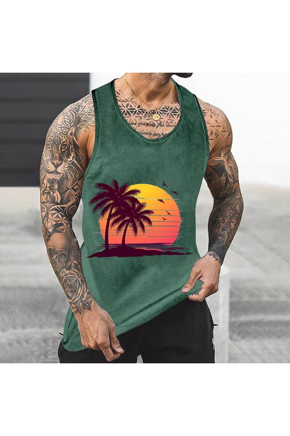 Mens Tank Tops Under 4.00 Men's Gym Stringer Tank Tops Y-Back Workout Muscle Tee Sleeveless Fitness Bodybuilding T Shirts