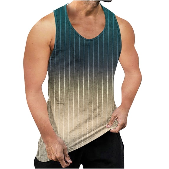 YFNNUP Mens Tank Tops Under 4.00 Men's Tank Tops Sleeveless Shirts Y-Back Gym Workout Stringer Tank Tops Bodybuilding Fitness T-Shirts