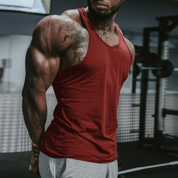 YFNNUP Mens Tank Tops Under 4.00 Mens Muscle Tank Tops Casual Sleeveless V Neck T Shirt Loose Summer Tanks Gym Wear