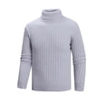 thumbnail image 1 of YFNNUP Mens Turtleneck Sweater Slim Fit Cable Knitted Casual Pullover Lightweight Ribbed Long Sleeve Sweaters, 1 of 5