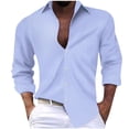 thumbnail image 1 of YFNNUP Stripe Shirts for Men Dress Shirt Casual Button Down Work Tshirt 2025 Trendy Long Sleeve Formal Shirts, 1 of 9