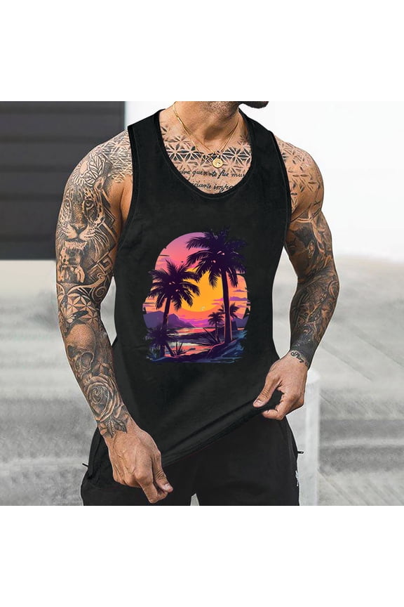 Tank Tops Swim Beach Sleeveless Shirt Quick Dry Gym Workout Stringer Muscle Tshirts Big and Tall