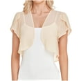thumbnail image 1 of YFNNUP Women's Cardigan Ruffle Short Sleeve Bolero Shrug Loose Open Front Sheer Tops Elegant Ruffle Sleeve Cardigan for Dresses and Evening Wear, 1 of 6