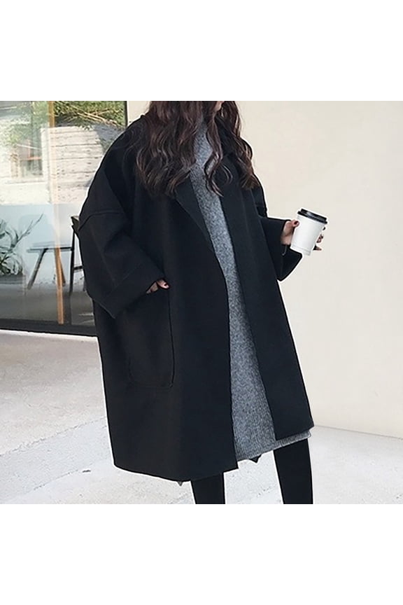 Women's Long Cardigan Jackets Fall Oversized Fleece Jacket 2025 Trendy Date Night Winter Trench Coats