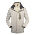 thumbnail image 1 of YFNNUP Women's and Men's Plus Size 3 all in 1 Jacket Waterproof Outdoor Hiking Raincoat Full Zip Long Sleeves Hoodies Windproof Hooded Jackets with Zip Pockets, 1 of 2