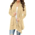 thumbnail image 1 of YFNNUP Women's Open Front Cardigans Casual Long Sleeve Lightweight Knit Cardigan Coat Solid Fall Duster, 1 of 6