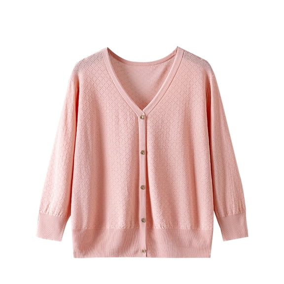 YFNNUP Women's Soft Cropped Cardigan Casual Lightweight Shrug Sweater Tops Cozy Button Long Sleeved Cardigans Sweater Top
