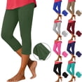 thumbnail image 1 of YFNNUP Womens Capri Pants High Waisted Yoga Capris Stretch Slim Fit Capri Leggings Summer Workout Lounge Pants Green XXL, 1 of 8