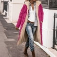 thumbnail image 1 of YFNNUP Womens Long Puffer Coat Trendy Hooded Sherpa Jacket Warm Zip Up Fleece Winter Coats Outerwear, 1 of 6