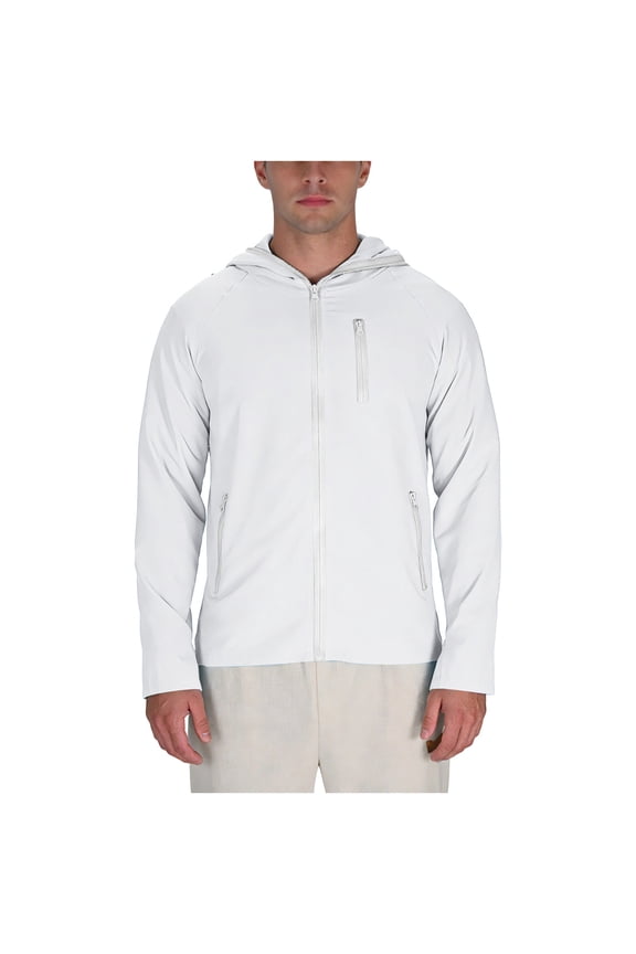 Womens Men UPF 50+ Sun Protection Jacket Hooded Cooling Shirt Full Zip Athletic Jacket for Women with Pocket