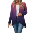 thumbnail image 1 of YFNNUP Womens Open Front Cardigan Lightweight Draped Ruffle Casual Tops Trendy Solid Long Sleeve Cardigans, 1 of 7