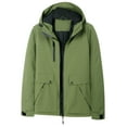 thumbnail image 1 of YFNNUP Womens Plus Size Jacket Coat Windproof Waterproof Jacket Coat Full Zip Long Sleeve Hoodie Outdoor Hiking Raincoat with Pockets, 1 of 3